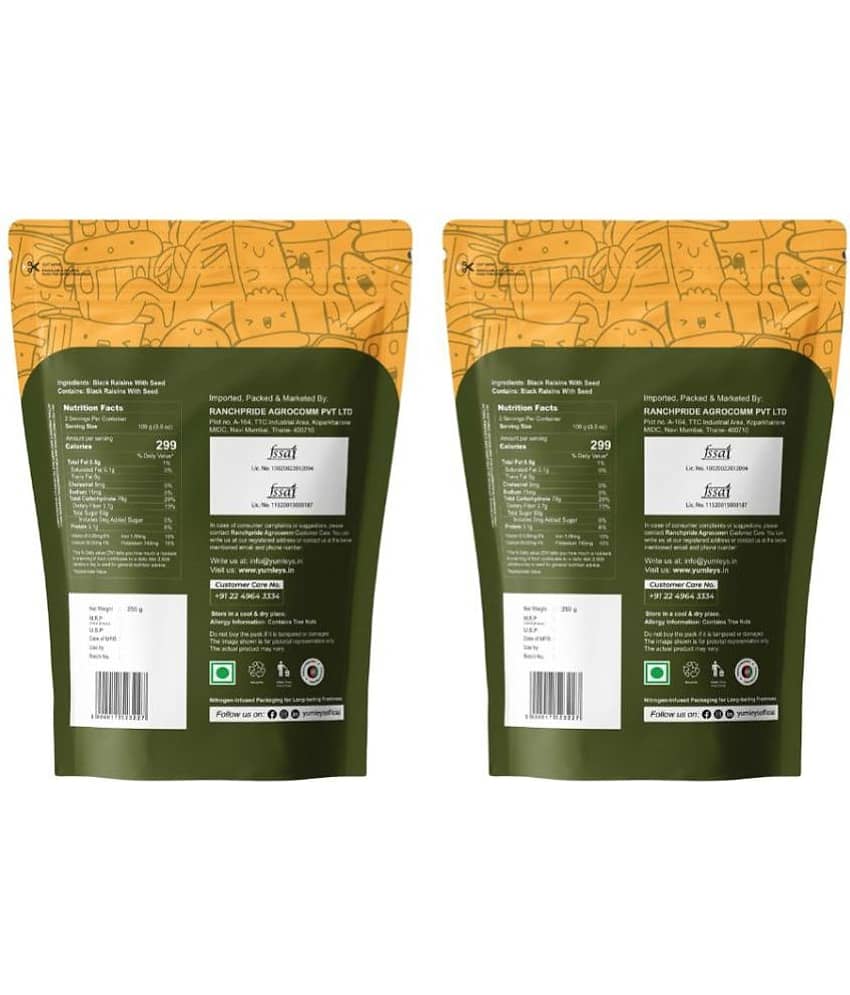 Yumleys Raisin with Seeds (Munakka) 500 g Pack of 2 view 2