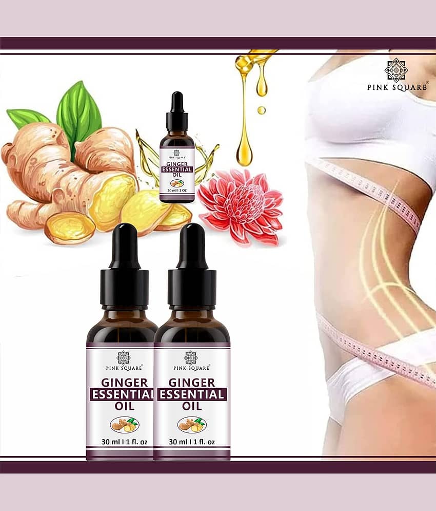 pink square 100% Pure Ginger Essential Oil For Belly,Thighs & Reduce Fat Shaping & Firming Oil 30 mL view 2