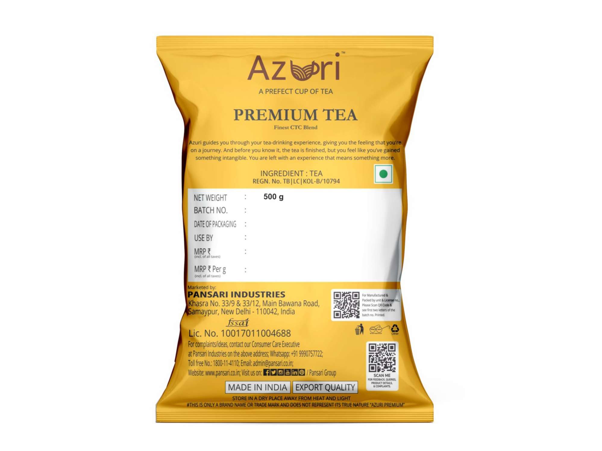 Pansari Chai - Azuri - 500 Gram view 2