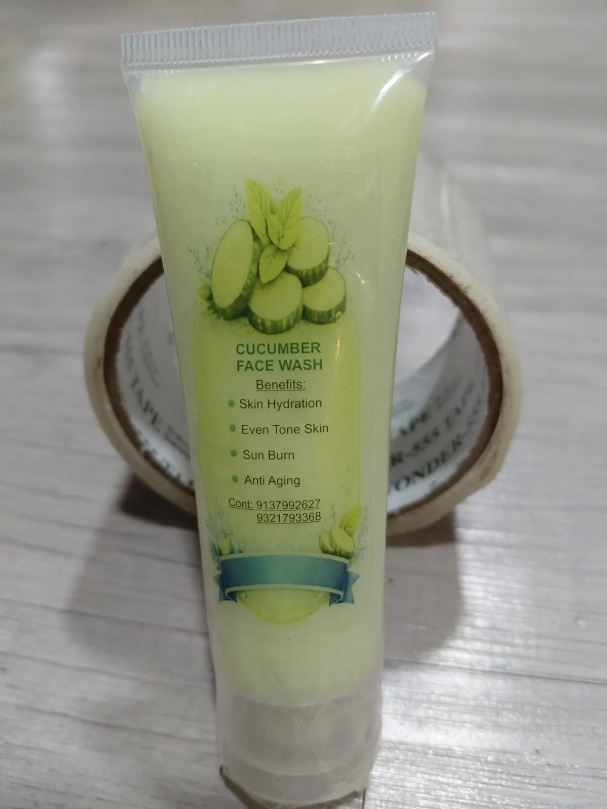 Cucumber face wash