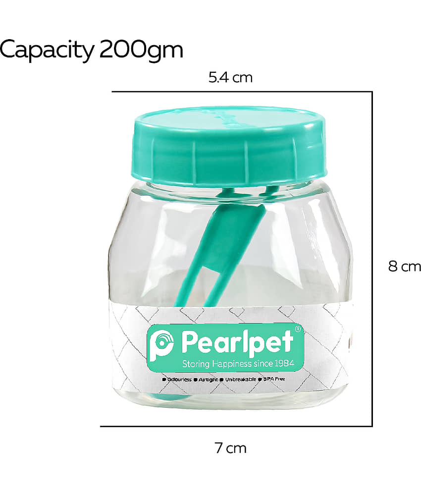 PearlPet SpaceSaver-GreenCap Plastic Green Multi-Purpose Container ( Set of 12 ) view 2