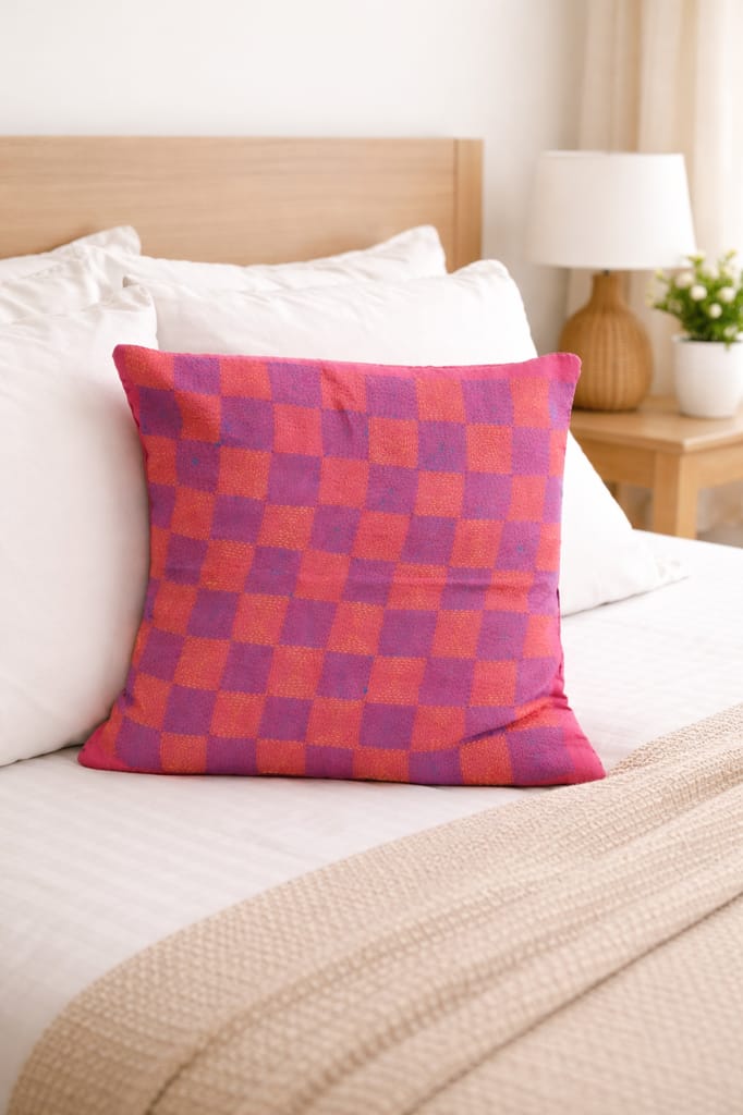 Checkerboard Square Cushion view 2