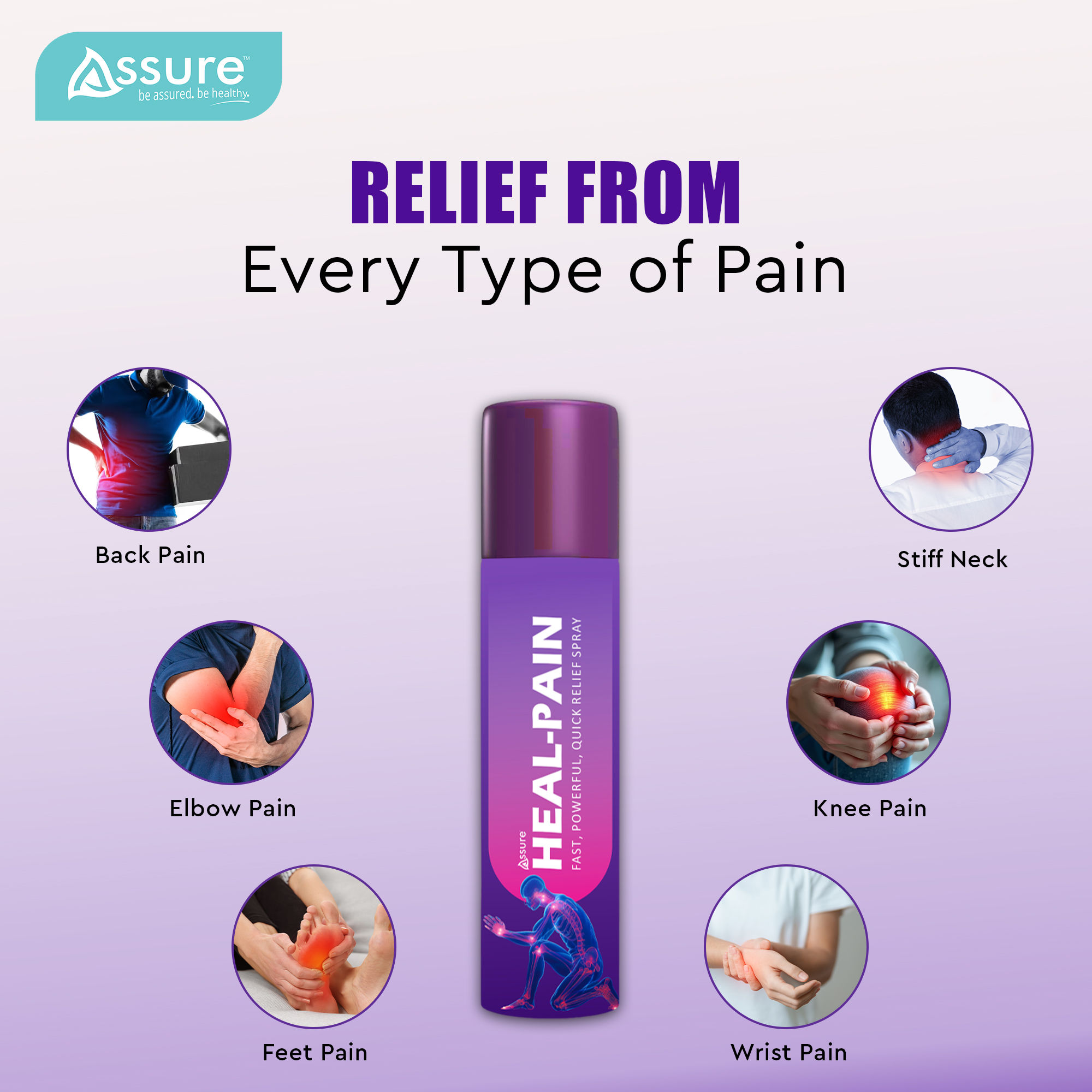 Assure Heal Pain Quick Relief Spray, 110 gm view 2
