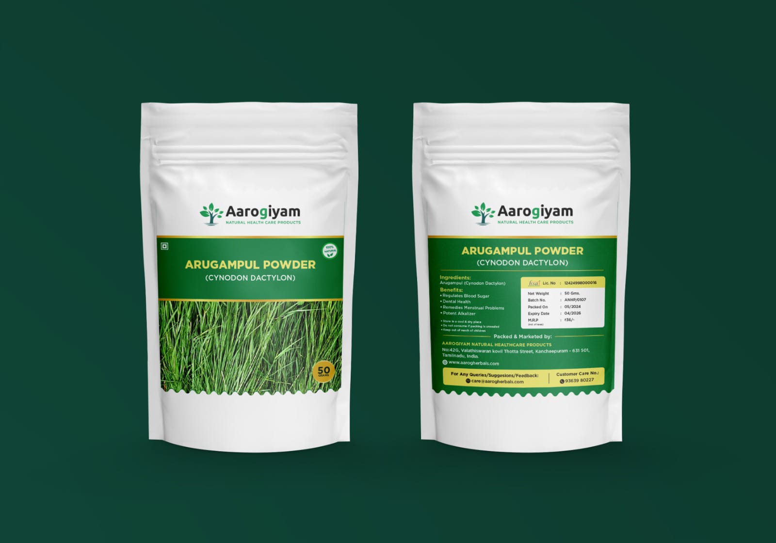Arugampul Powder 50g