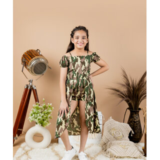 Kids Cave Floral Print Girls Jumpsuit view 2