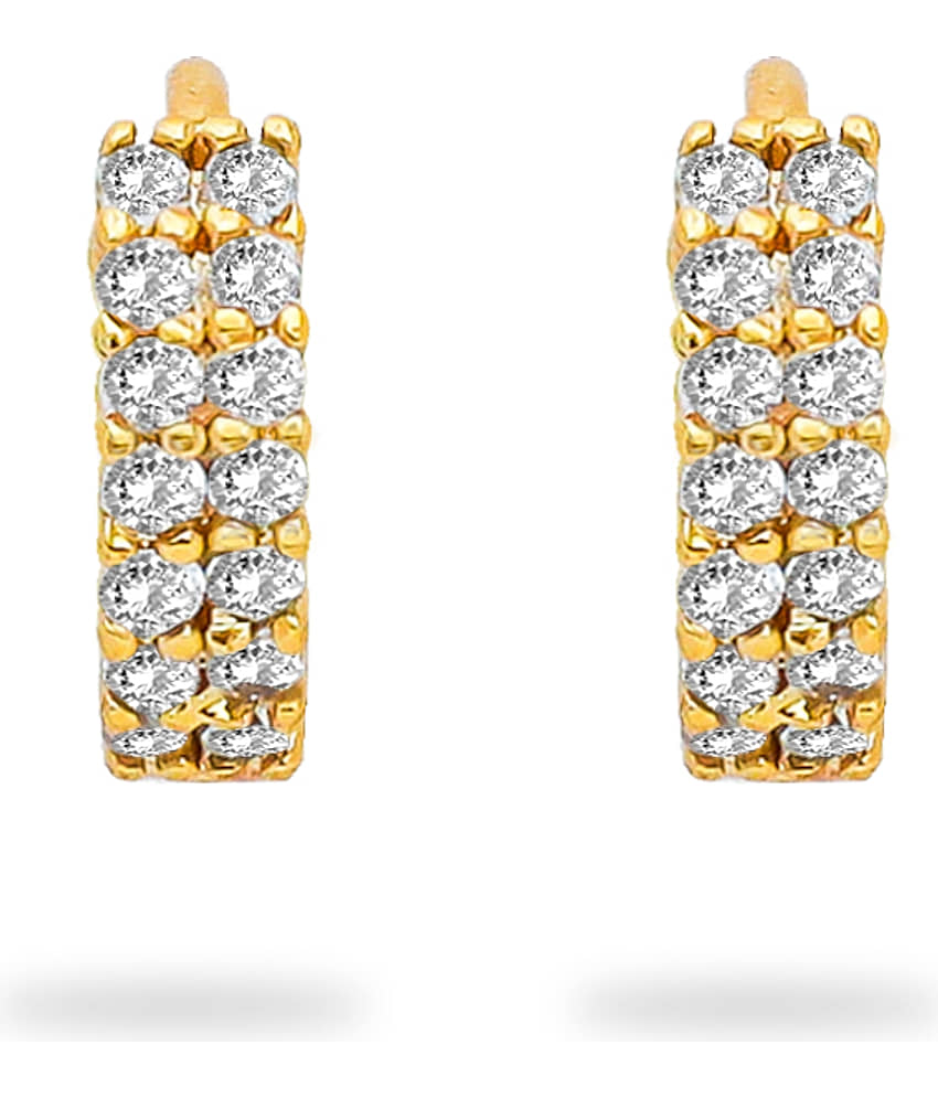 Drashti Collection Golden Hoops Earrings ( Pack of 1 ) view 2