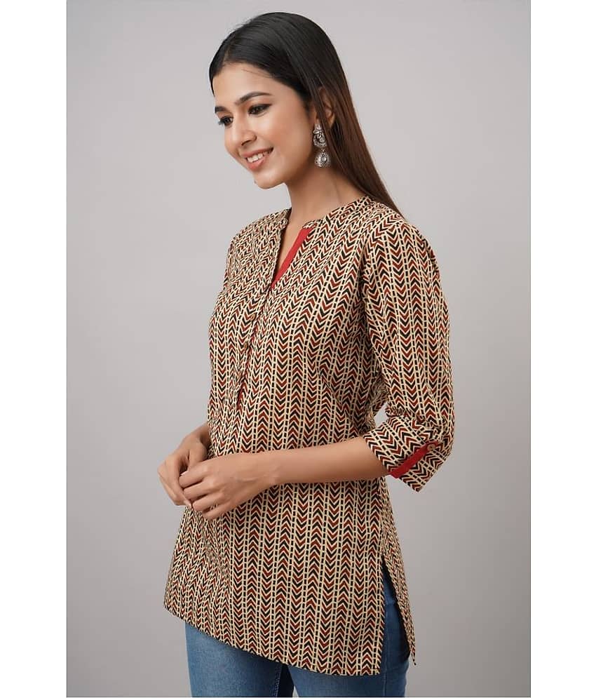 SAART BUNAAI Women's Cotton Tunic ( Beige ) view 2