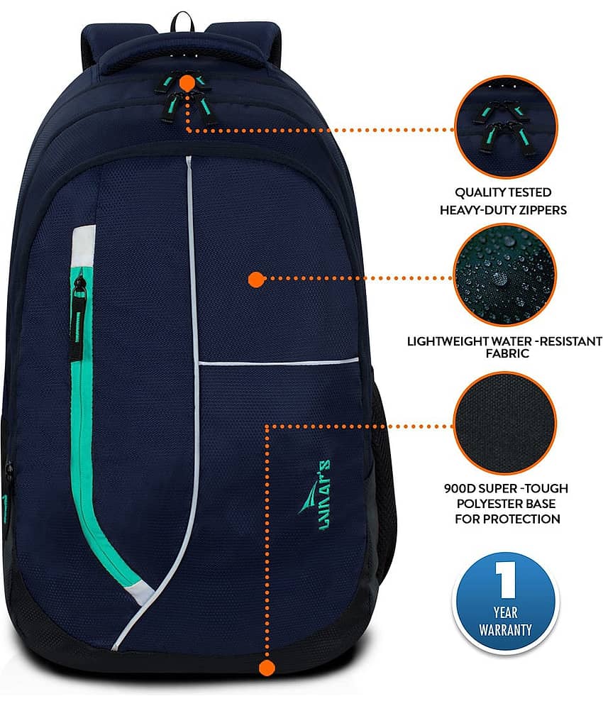 Lunar's 35 Ltrs Blue Backpack view 2
