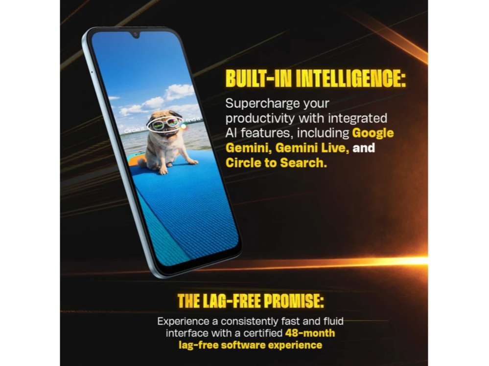 Poco C81 Smartphone, 4GB RAM, 64GB Storage - Sunset Gold view 2