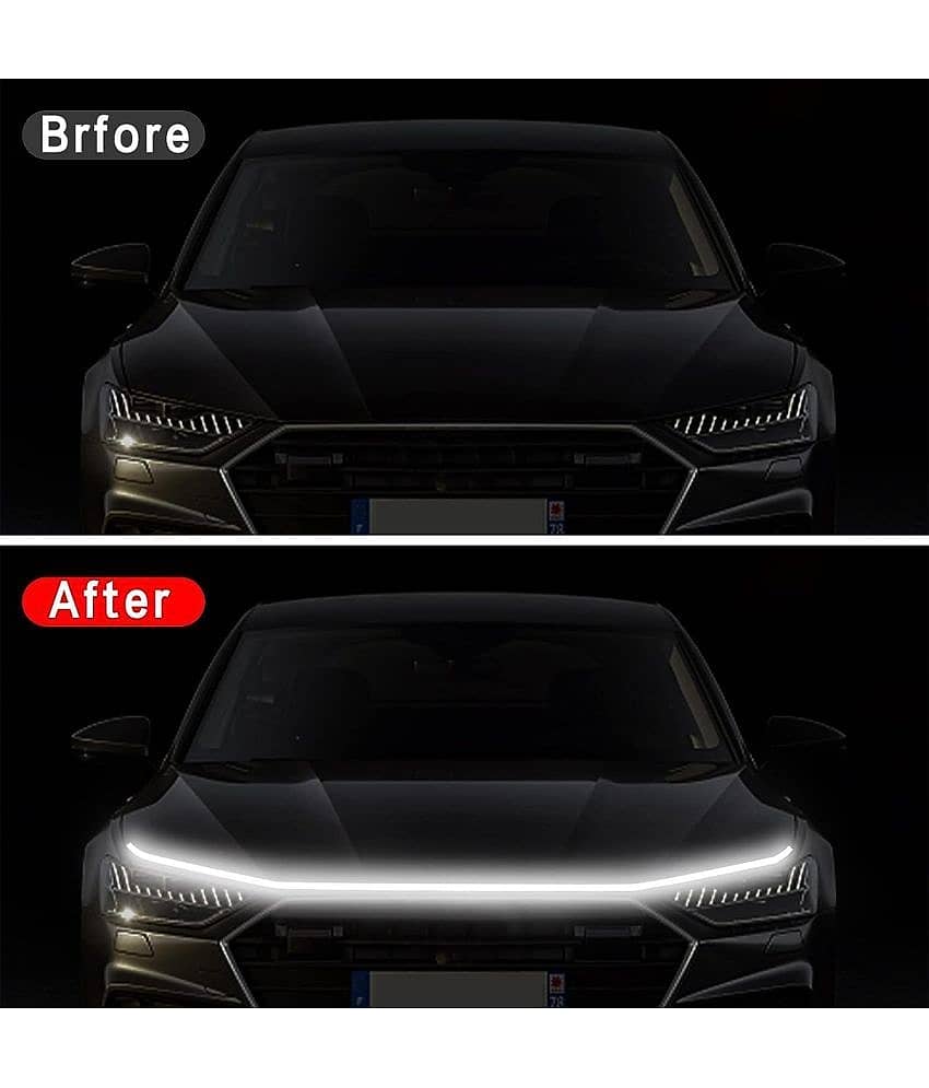 GEEO NEW - Car Hood Light Strip Through-type Auto Modified Headlight Cuttable Decorative Lamp Car Daytime Running Lights view 2