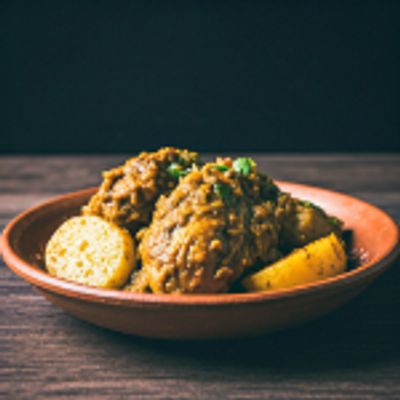 Chicken Kasha Alu Diye
