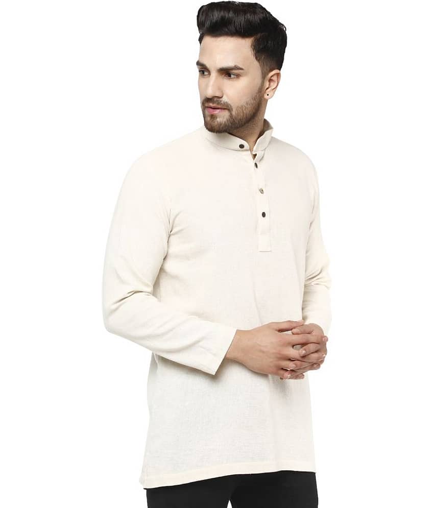 SKAVIJ Off-White Cotton Kurta Single view 2