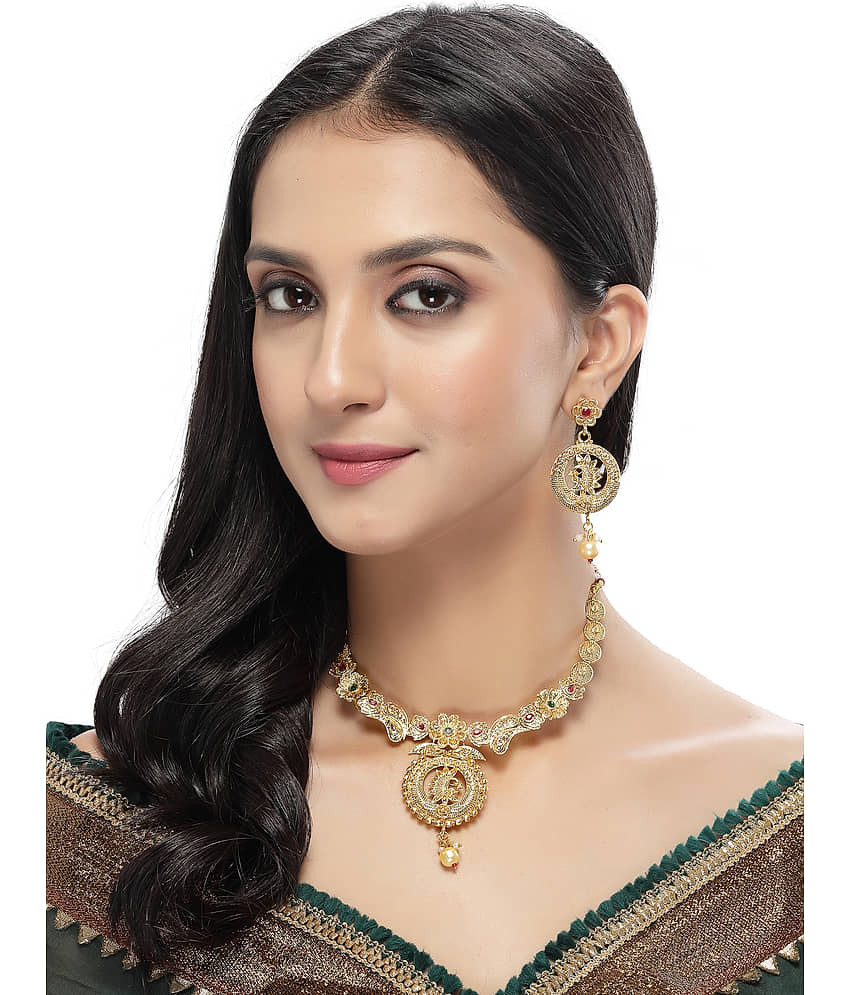 Sukkhi - Gold Alloy Necklace Set ( Pack of 1 ) view 2