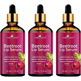 PARK DANIEL Premium Beetroot Lip Serum Oil- For Soft and Shiny Lips Combo Pack Of 3 Bottle, 30ml(90ml) (Peppy Red, 90 ml) view 2