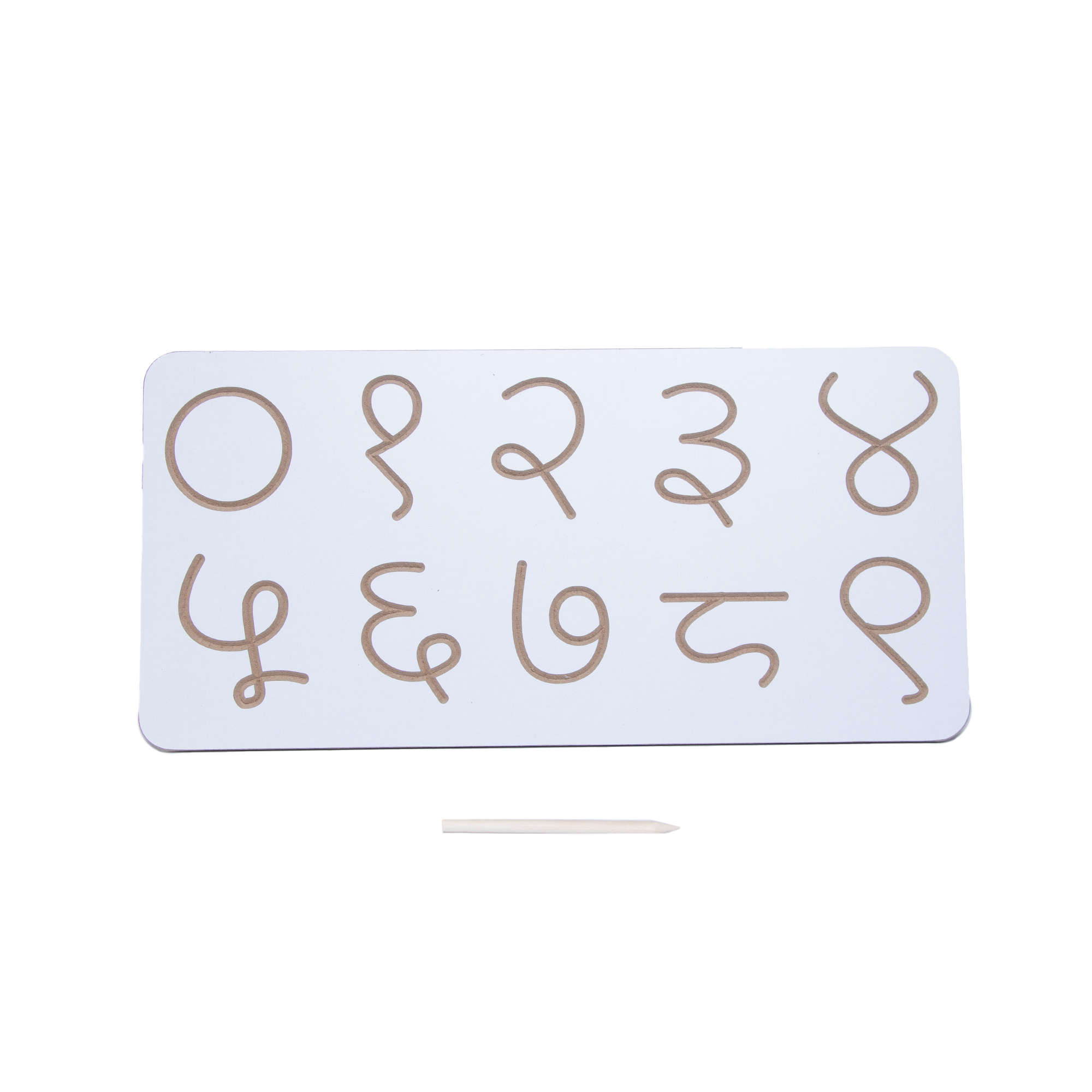 Wooden White Tracing Board Stencil (Hindi Numbers) view 2