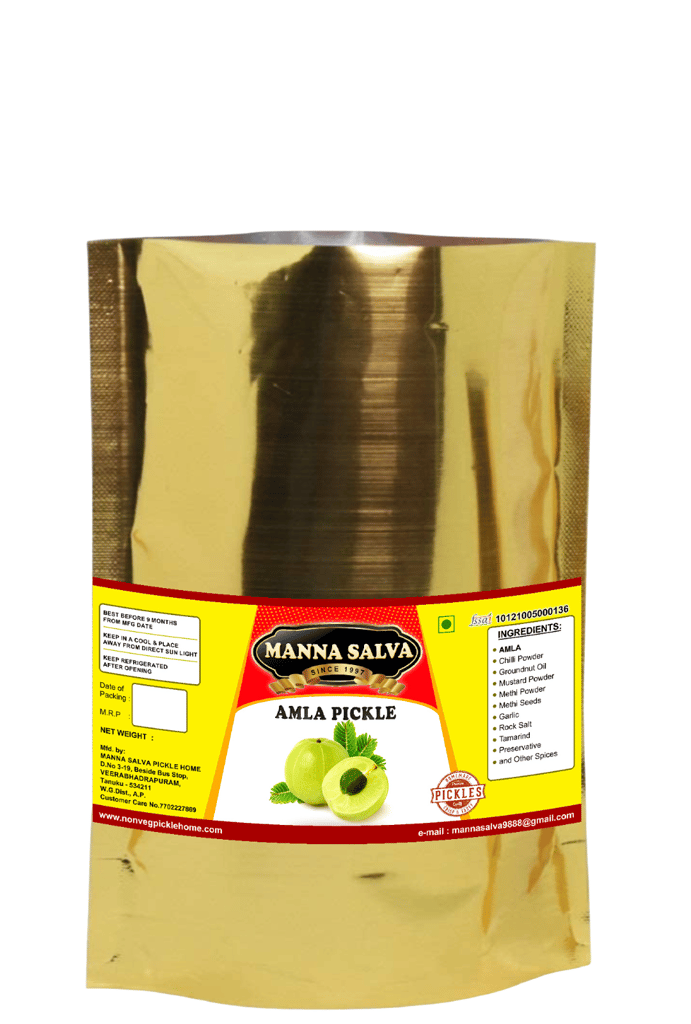 Manna Salva Pickles- Amla Pickle - Veg Pickle view 2