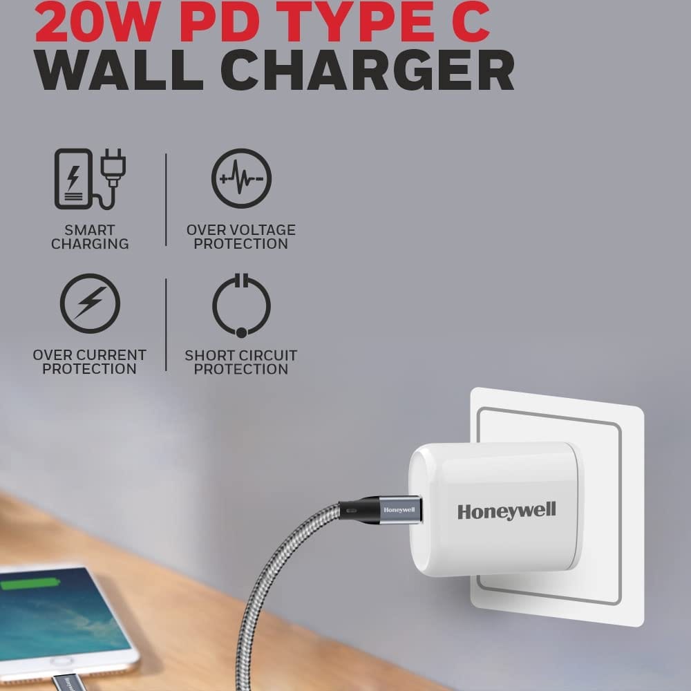 Honeywell Zest Charger PD20W, (Type C) - White view 2