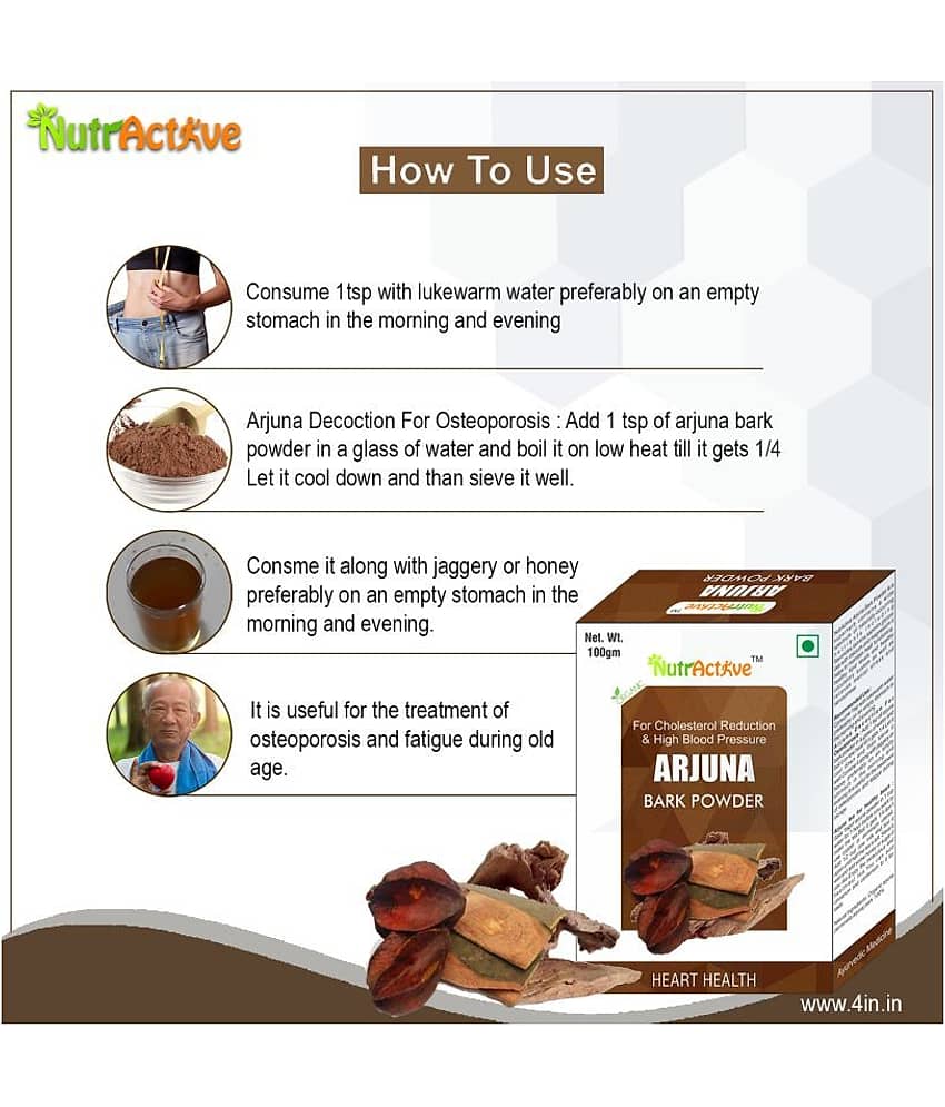 Nutractive Arjuna Bark Powder 100 Gm Pack of 3 view 2