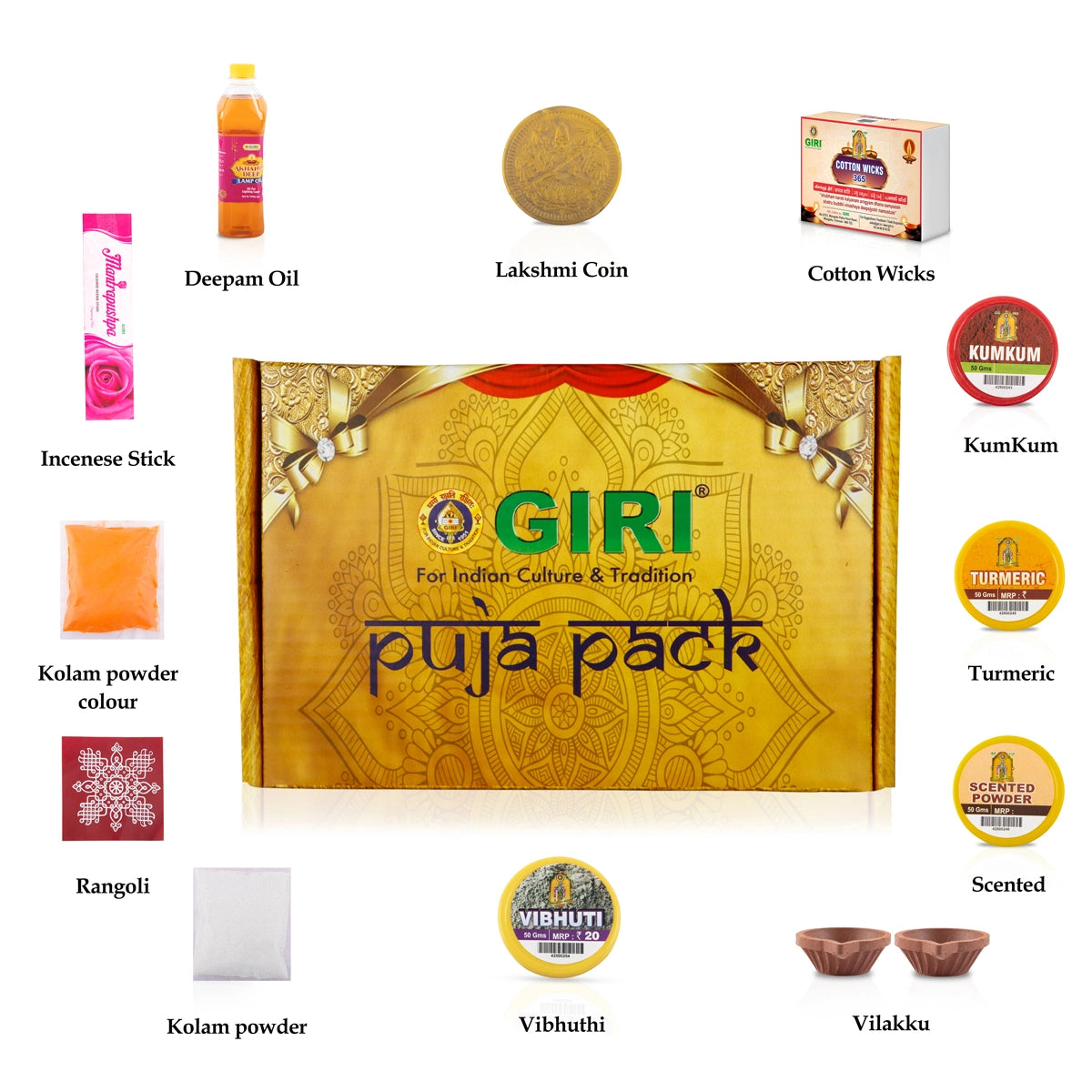 Giri Puja Pack Set | Pooja Samagri Kit for All Type Rituals view 2