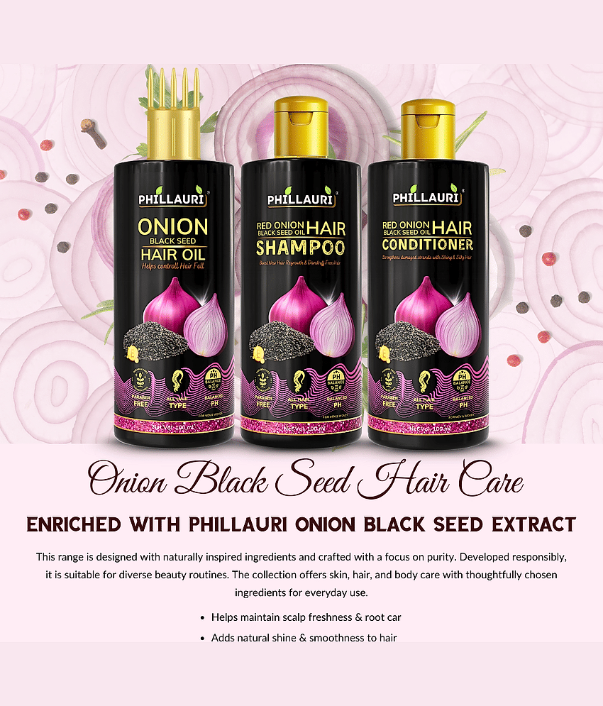 Red Onion & Black Seed Herbal Hair Care Combo for Everyday Use view 2