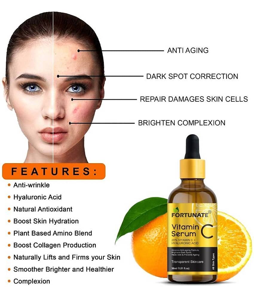 Vitamin C Serum - Skin Brightening, Anti-Aging, Skin Repair Face Serum - Pack of 3 view 2