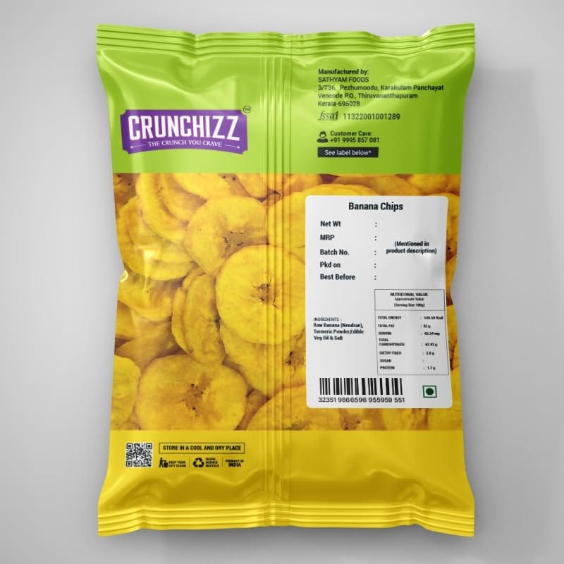 CRUNCHIZZ Kerala Snacks Combo Pack I Authentic Kerala Style Yellow BANANA CHIPS, Traditional GHEE MURUKKU (Chakli) & Spicy KERALA NAMKEEN MIXTURE I No Artificial Colors or Additives I Pack of Three I 250 Grams Each I Total 750 Grams view 2