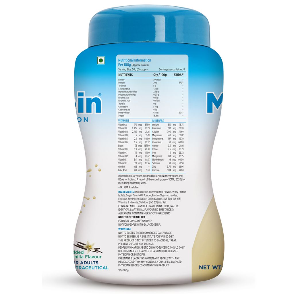 MINVITEIN COMPLETE BALANCED NUTRITION POWDER- VANILLA (28 VITAMINS & MINERALS) view 2