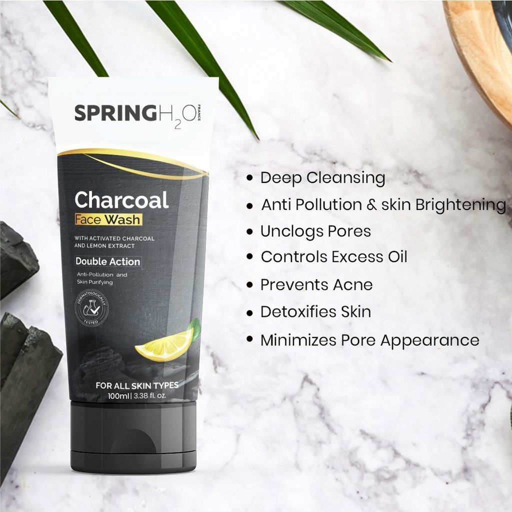 Spring h2o Charcoal Face Wash view 2