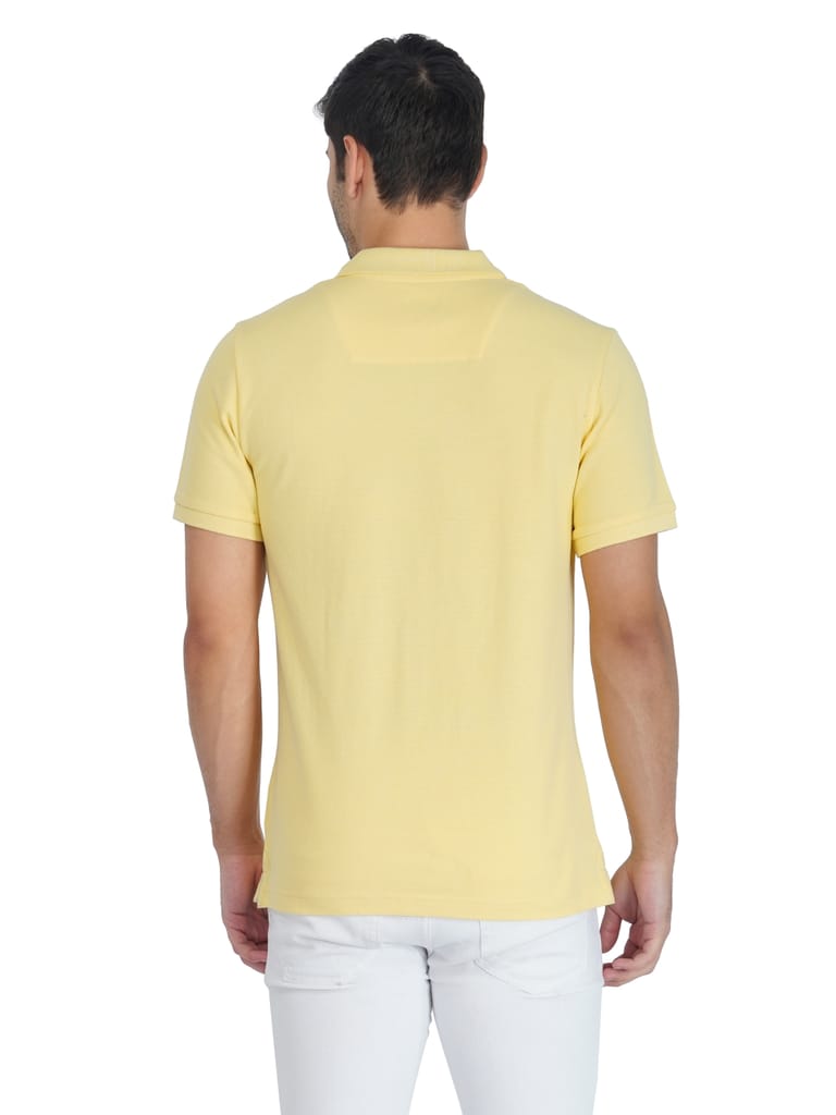 Solid Polo Shirt - PALE BANANA view 2