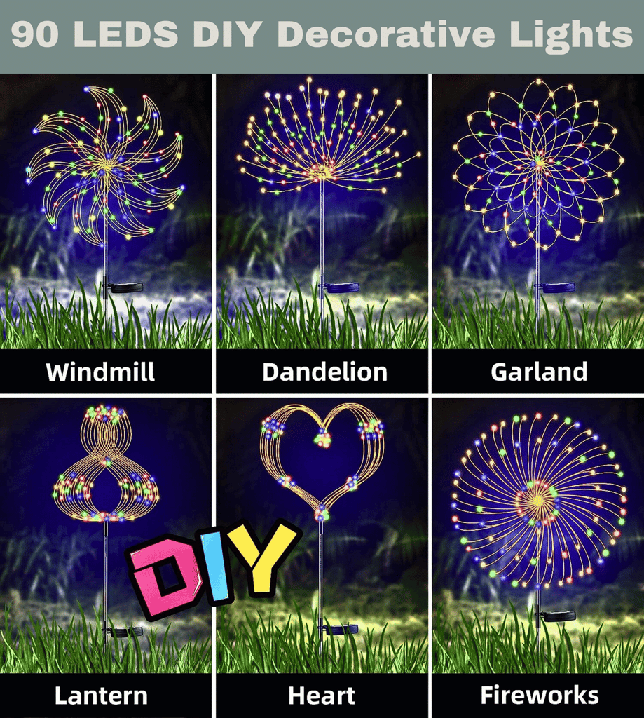 SAHAPECT Solar LED Light, 90 LED 40 Copper Wire, Multi Color, Firework Light Lamp – Pack of 2 view 2