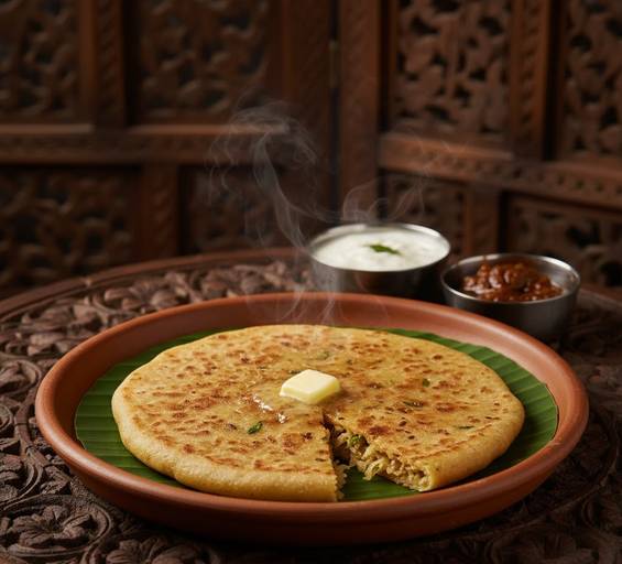 Mooli paratha plate