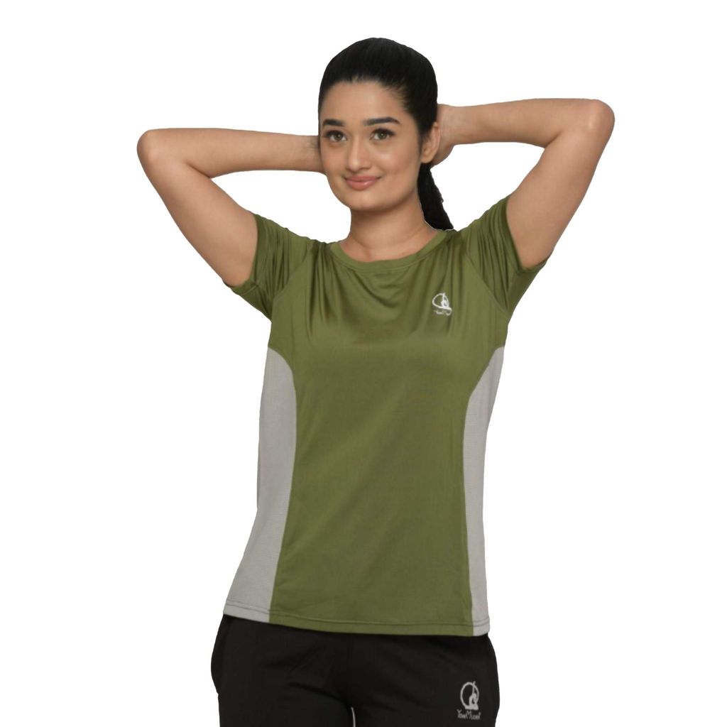 Yoni Mudra Women's Breathable Ultra-Soft Half Sleeves TShirt view 2