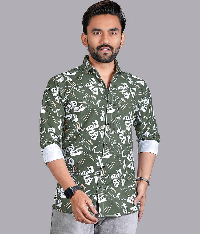 ADWYN PETER 100% Cotton Regular Fit Printed Full Sleeves Men's Casual Shirt - Multicolor 14 ( Pack of 1 ) view 2