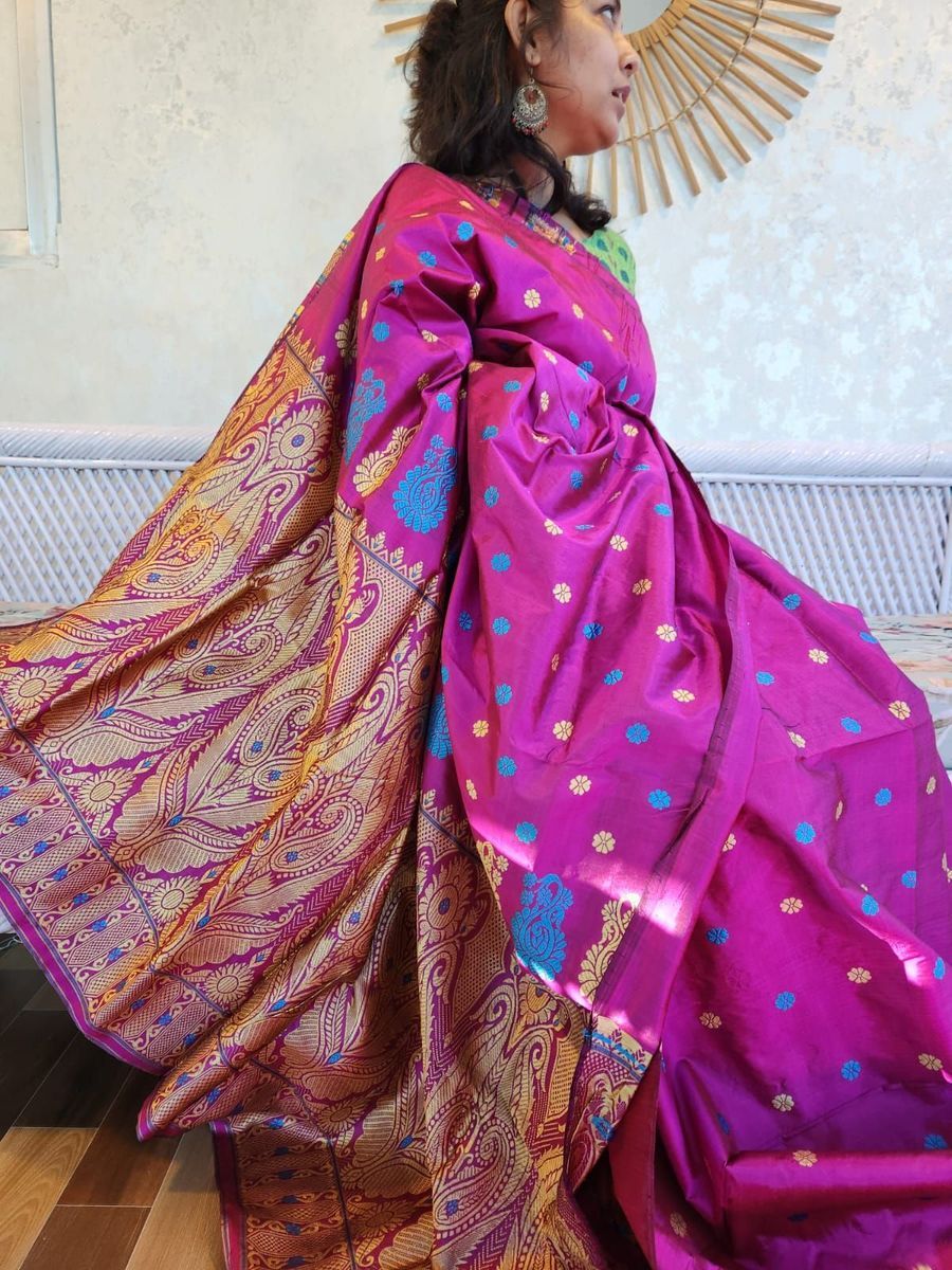 Mulberry Silk Saree view 2