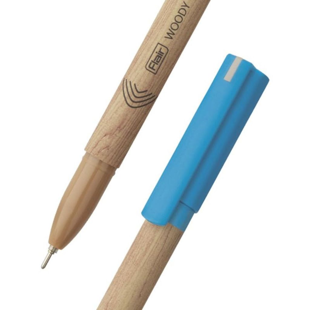 Flair Woody Ballpoint Pen - Blue (10pcs) view 2