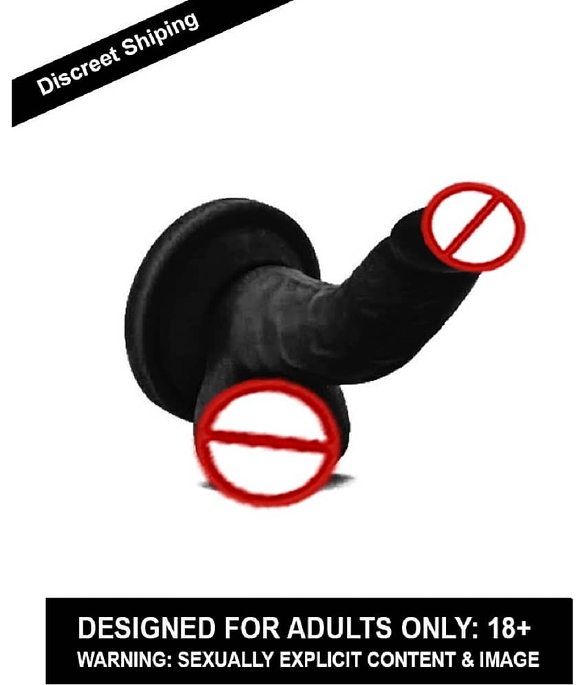 Realistic detail 4 inch Black Small Dildo with suction cup-BY KAMVEDA view 2