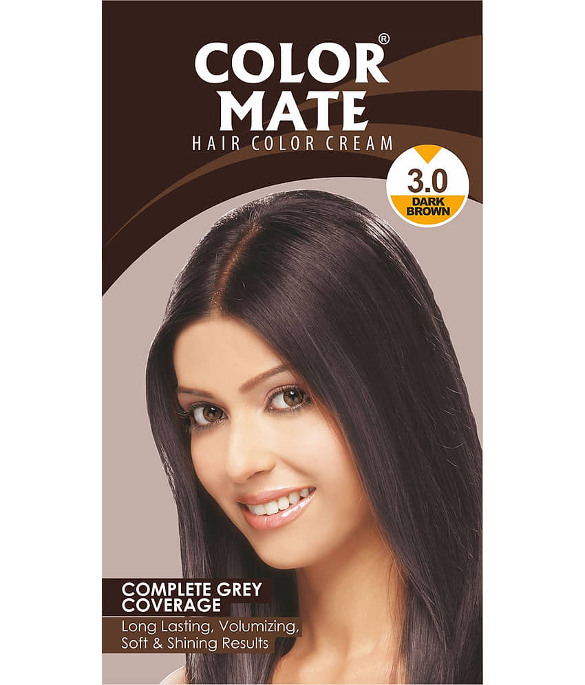 Color Mate Hair Color Cream Dark Brown_130Ml + Hair Color Cream Golden Brown_ 130Ml (Set of 2) view 2