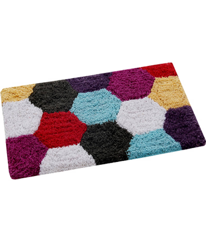 Aazeem Antiskid Cotton Door Mat ( 60 X 40 cm ) Set of 3 Black view 2