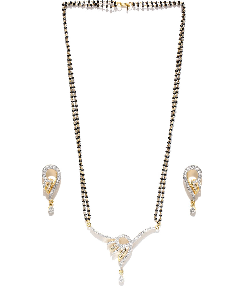 YOUBELLA Silver Mangalsutra Set ( Pack of 1 ) view 2
