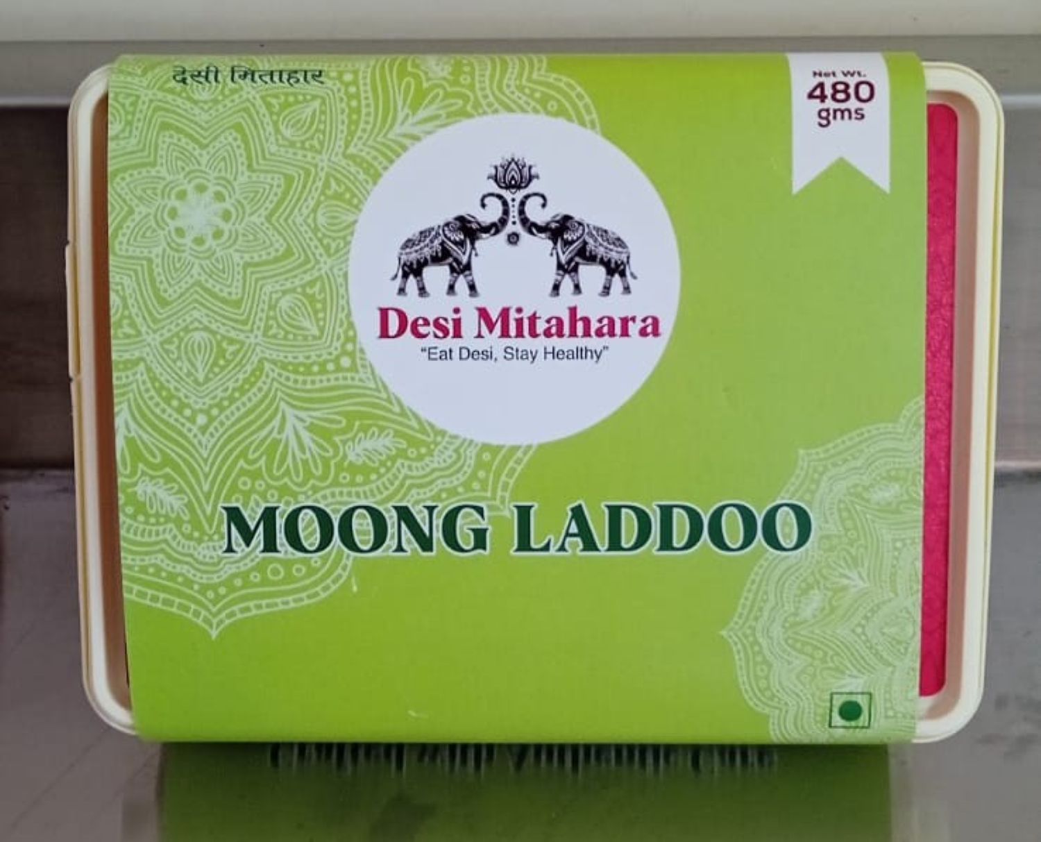 DESI MITAHARA's Moong Ladoo - Made with Moong Dal, Jaggery & Cow Ghee - Traditional Indian Sweet - Healthy, Nutritious Snack - 480g Pack - No Artificial Colours - Suitable for All Ages view 2
