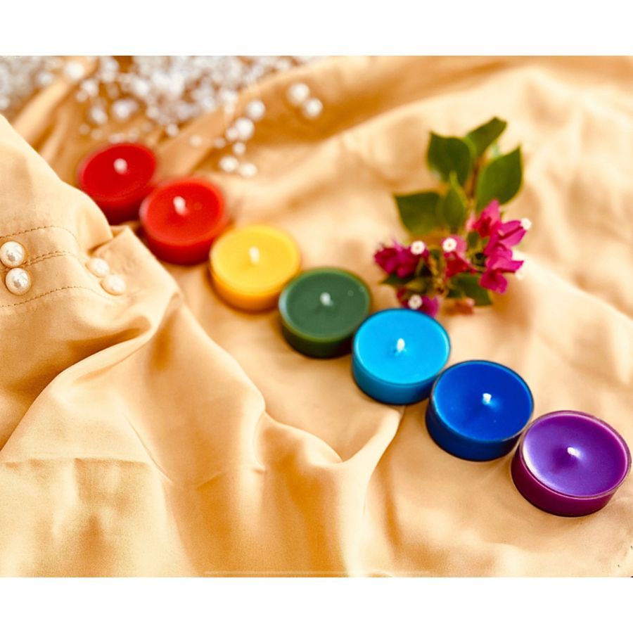 CHAKRA BALANCING SOY TLIGHT CANDLES view 2