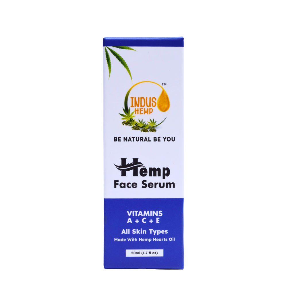 INDUS HEMP FACE SERUM | 50ML | VITAMINS A + C + E | ALL SKIN TYPES view 2