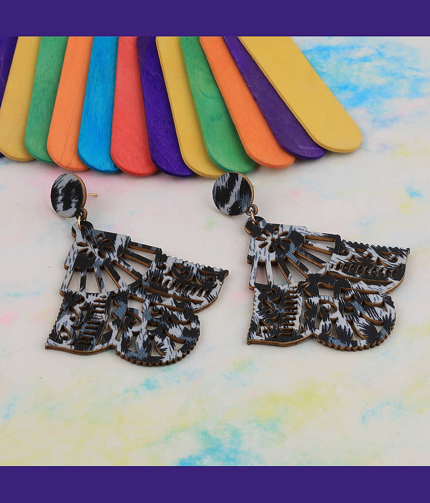 SILVER SHINE Wonderful Attractive Wooden Light Weight Earrings for Girls and Women. view 2