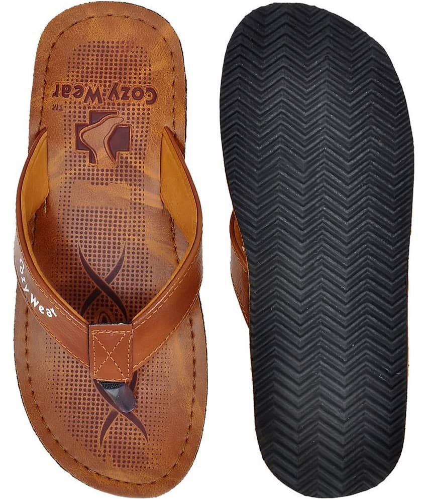 Cozy Wear Tan Flip Flops view 2