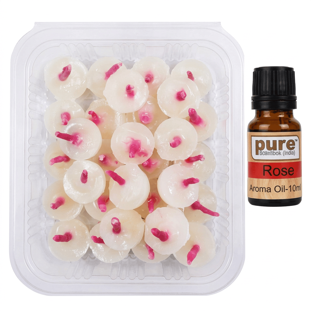 Shiv Shakti Pure Cow Ghee Diya Batti - 21 Pcs
