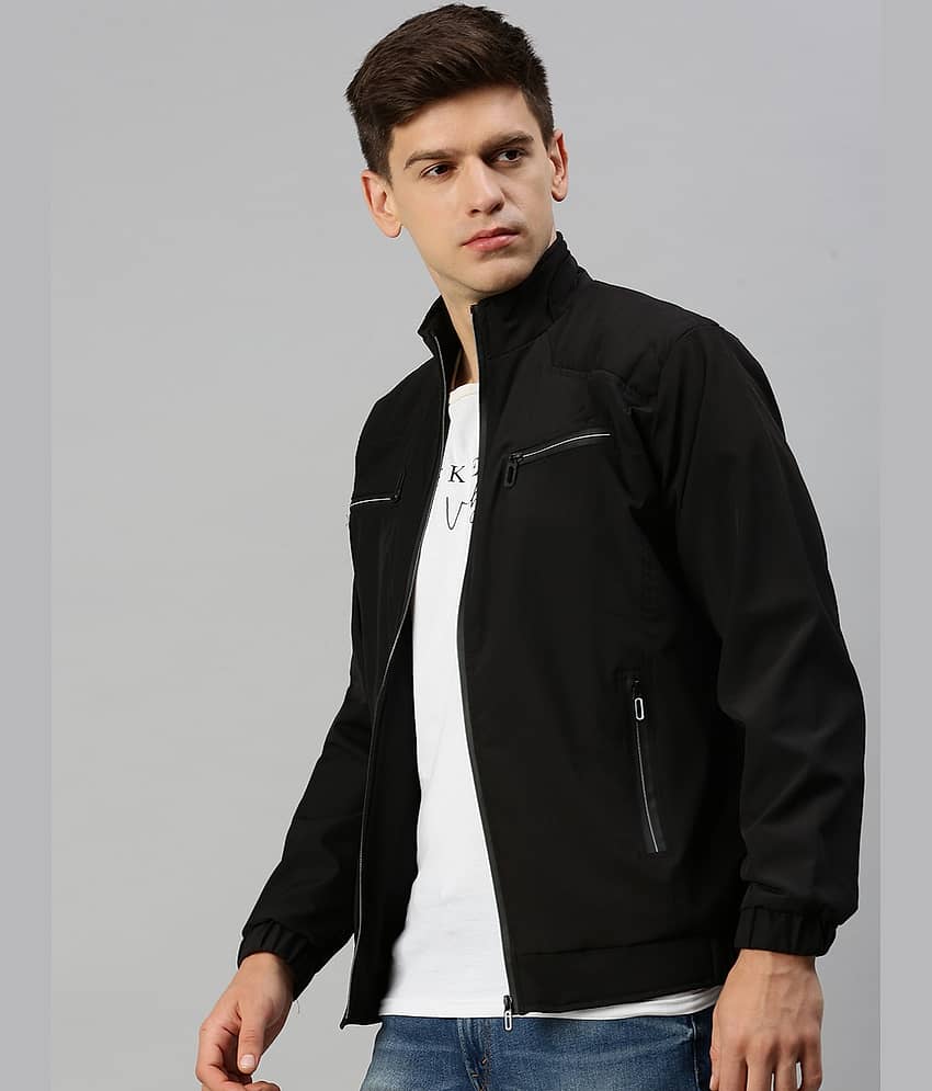 VOXATI Polyester Men's Windcheater Jacket - Black ( Pack of 1 ) view 2