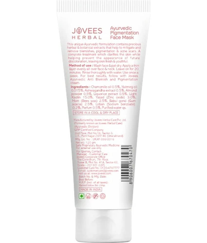 Jovees Herbal Anti Blemish Pigmentation Face Mask For Uneven Skin All Skin Types, 120gm (Pack of 1) view 2