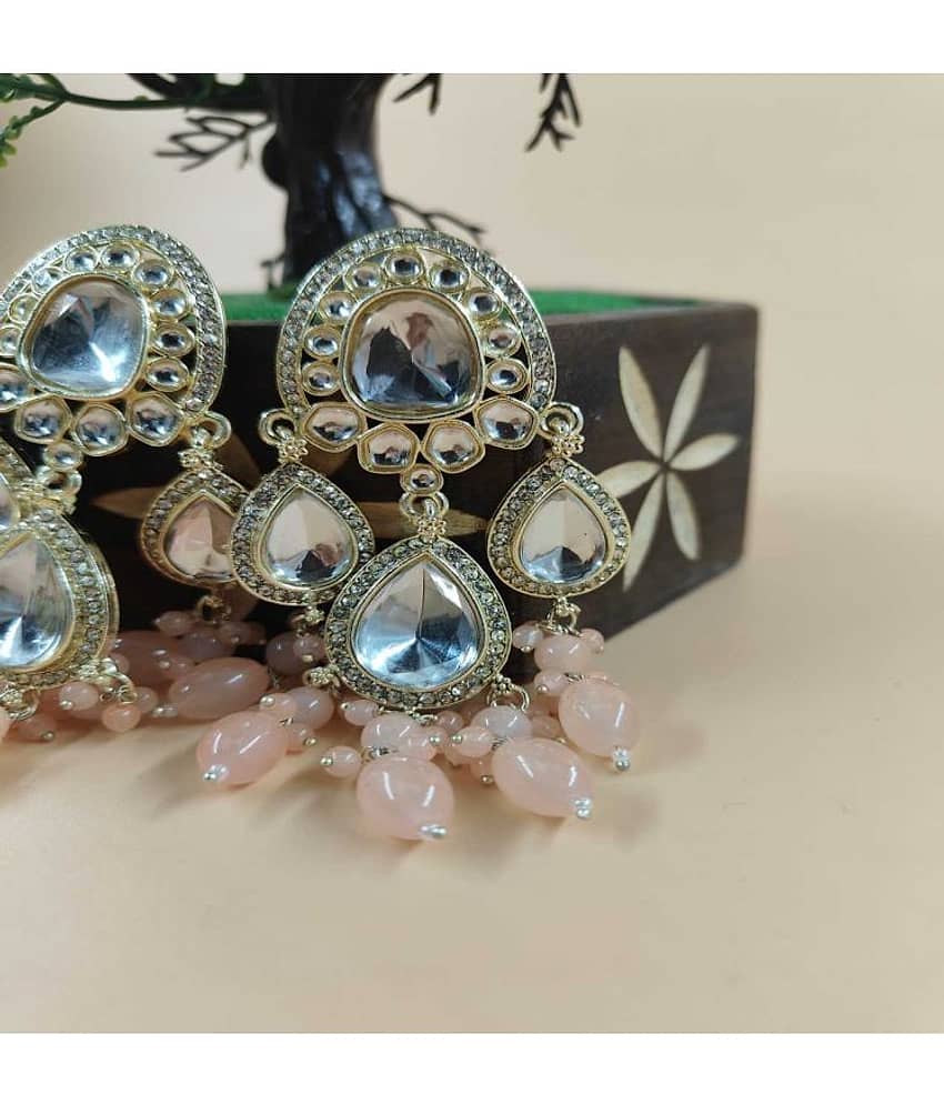 Jiyanshi fashion Peach Danglers Earrings ( Pack of 1 ) view 2