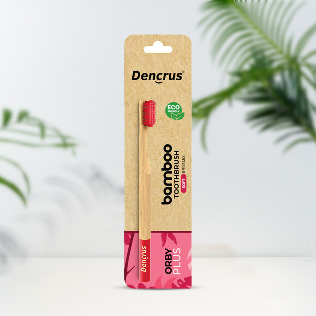 Orby Plus Bamboo Toothbrush – Extra Soft Bristles & Gum Care (Red) view 2