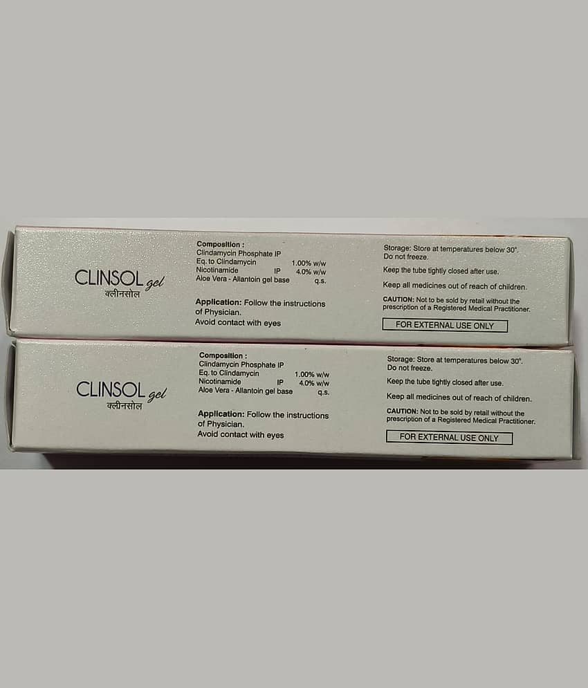 Clinsol Nicotinamide Gel 15 gm Each (Pack of 2) view 2